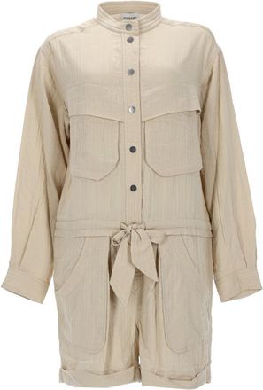 Isabel Marant Betyna Viscose Cotton Belted Jumpsuit