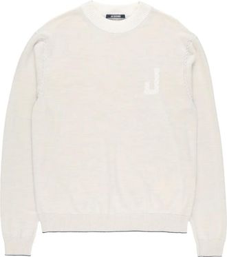 Jacquemus Felpa girocollo con logo ricamato - Toni neutri