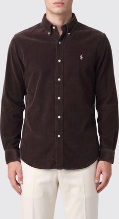 Polo Ralph Lauren Camicia in velluto a coste con colletto button-down e logo