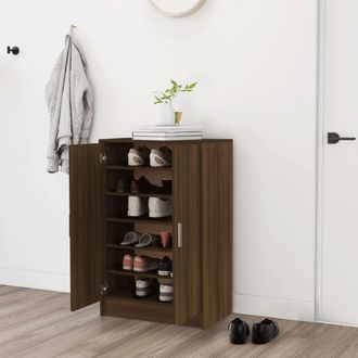 vidaXL Vidaxl - Mueble Zapatero Madera Contrachapada Roble Marr&oacute;n 60x35x92 Cm