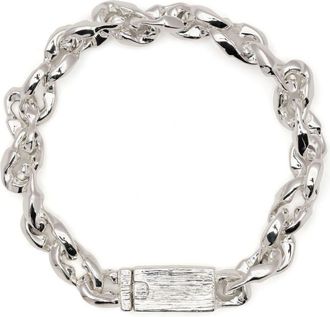 Sweetlimejuice Sterling Silver Surban Chain Bracelet - Mens - Silver Plated