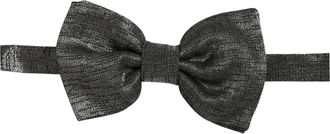 Dolce & Gabbana Metallic Silk Bow Tie - Black