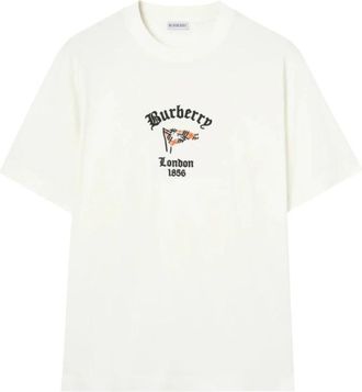 Burberry Ryan T-shirt - Heren - T-shirts - Wit - S - Katoen - Tops