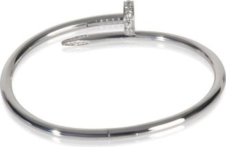 Cartier Pre-Owned Cartier White Gold Diamond Juste Un Clou Bracelet