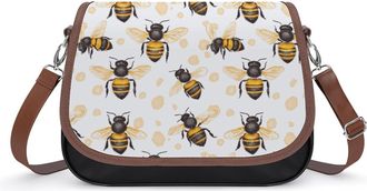 Generic Honey Bees Small Womens Crossbody Bags Shoulder Handbag with Adjustable Strap for Travel