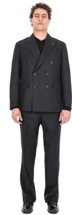Tagliatore New York Model Super 120S Wool Double-Breasted Dress