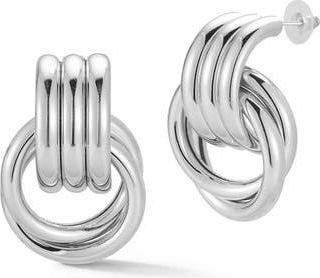 Glaze Jewelry Textured Doorknocker Drop Earrings in Silver at Nordstrom Rack