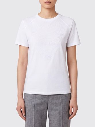 Elisabetta Franchi Slim Fit Cotton T-shirt with a Contrasting Graphic Print