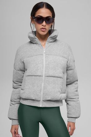 Alo | Sweatshirt Puffer in Athletic Heather Grey, Size: Medium
