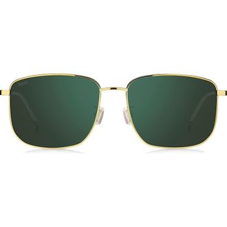 BOSS 1619/F/S 58mm Rectangle Sunglasses in Gold at Nordstrom Rack
