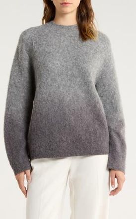Vince Ombr&eacute; Brushed Alpaca & Wool Blend Sweater in Grey Ombre at Nordstrom Rack, Size X-Small