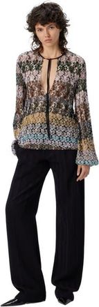 Missoni Crew Neck Blouse In Embroidered Lace in Multicoloured at Nordstrom, Size 38 It