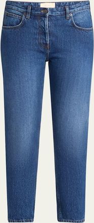 The Row Riaco Mid-Rise Straight-Leg Ankle Jeans