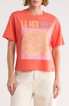 Vinyl Icons La Mer Graphic T-Shirt in Coral at Nordstrom Rack, Size X-Small
