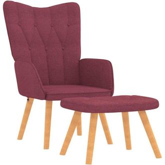 vidaXL Sill&oacute;n De Relax Con Reposapi&eacute;s Tela Rojo Tinto Vidaxl