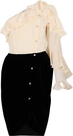 Philosophy di Lorenzo Serafini One-shoulder Midi Jurk - Dames - Feestkleedjes - Veelkleurig - S - Kleedjes