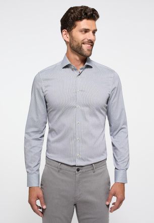 Eterna Langarmhemd ETERNA SLIM FIT, Herren, Gr. 42, Normalgr&ouml;ssen, gr&uuml;n, 100% cotton, schmal, Manschette, Hemden Langarmhemd