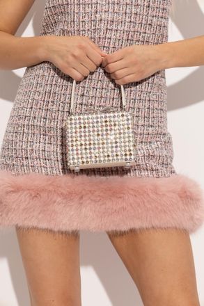 Self Portrait Handbag With Shimmering Appliqués, Womens, Cream