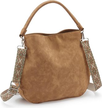 Vivance Handtasche VIVANCE Umh&auml;ngetasche, Damen, Gr. B/H/T: 32cm x 32cm x 9cm, braun (camelfarben), Lederimitat, unifarben, Taschen Handtasche, Schultertasche