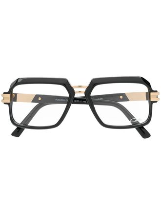 Cazal square frame glasses - unisex - Acetate/Metal - One Size - Black