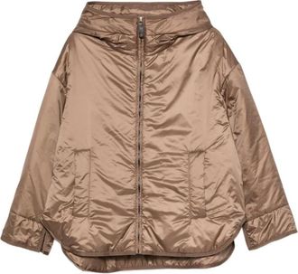 Max Mara Cleo Padded Jacket - Dames - Zomerjassen - Bruin - M - Wol - Jassen