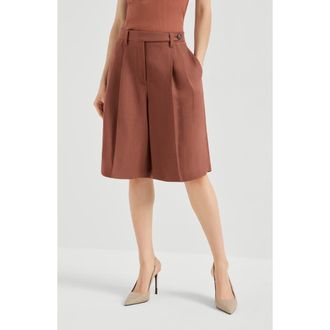 Brunello Cucinelli Sartorial Bermuda shorts in Orange at Nordstrom, Size 44 It