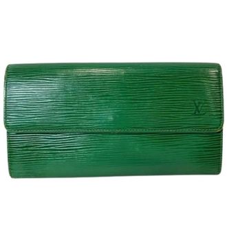 Louis Vuitton Pre-owned Epi Long Wallet (bi-fold) - Dames - Vintage Accessoires - Groen - ONE Size - Leer - Vintage