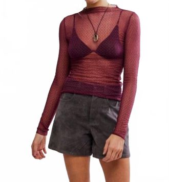 Free People Minding My Business Top In Crushed Berry