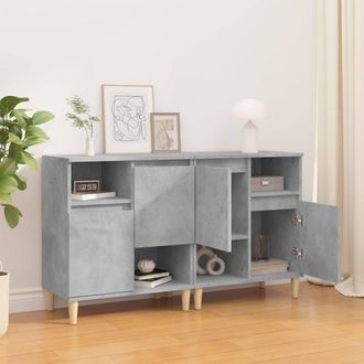 Berkfield Home Sideboards 2 pcs Concrete Grey 60x35x70 cm Engineered Wood | Size: 60 x 35 x 70 cm