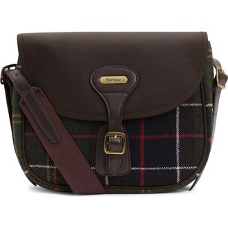 Barbour Cromarty Plaid & Leather Crossbody Bag in Classic Tartan at Nordstrom