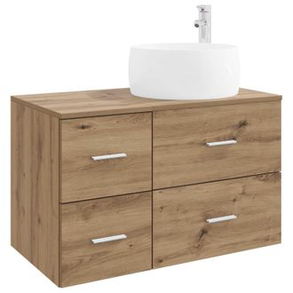 vidaXL Set Di Mobili Per Il Bagno 2 Pz Rovere Artigianale Vidaxl