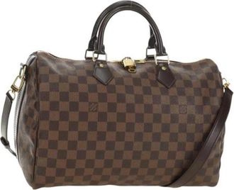 Louis Vuitton Pre-owned Damier Ebene Hand Bag - Dames - Vintage Handtas - Bruin - ONE Size - Leer - Vintage