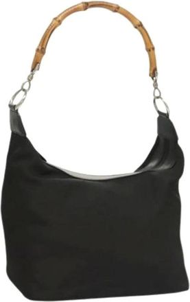 Gucci Pre-owned Shoulder Bags, female, Black, Size: ONE SIZE Pre-owned Nylon Shoulder Bag