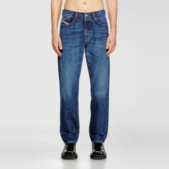 Diesel Regular Jeans Regular Waist 2024 D-Macs, Medium blue, Button fly
