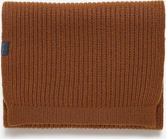 Oliver Sweeney Mens Oliver Sweeney Wool Blend Ribbed Scarf - Yellow/Orange - Size: ONE size