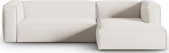 BLOOMINGLOFT 4-Sitzer Design Ecksofa Mackay mit Eckteil rechts, Strukturstoff