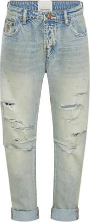 One Teaspoon Distressed Skinny Jeans - Dames - Slim Fit Jeans - Blauw - W29 - Katoen - Jeans
