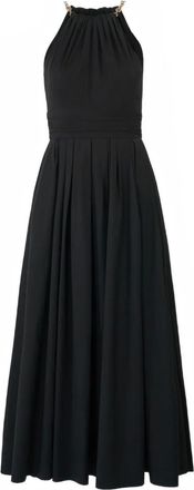Carolina Herrera Midi-jurk met kettingdetail en halternek - Zwart