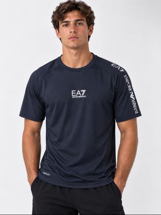 Emporio Armani EA7 Navy Mesh T Shirt