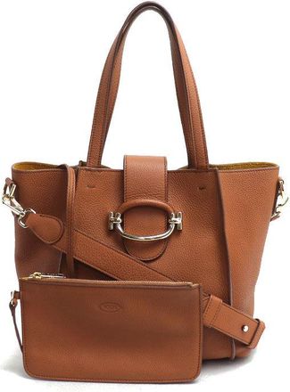 Tod's Tods T Ring Leather 2way Shoulder Bag