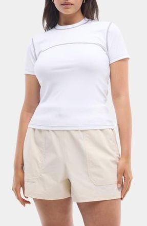 Halfdays Mollie Performance T-Shirt in White at Nordstrom Rack, Size X-Small