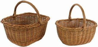 Vacchetti Vacchetti - Cesto De Mimbre Europeo Olanda 1-2 Ovalado 43x36h20/38 Cm