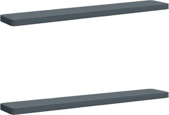 vidaXL Cojines Para Banco De 2 Piezas Vught 2 Pcs 100% Poli&eacute;ster Azul Vidaxl