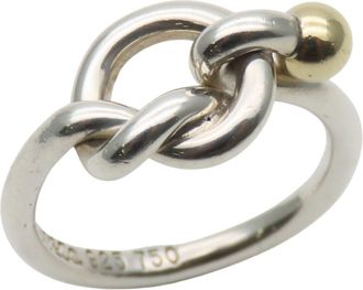 Tiffany & Co. Gold Silver Yellow Gold (18K) Silver 925 Band Ring (Pre-Owned)