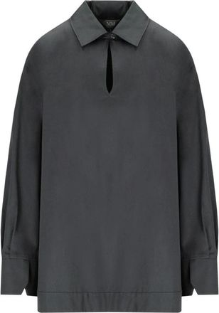 Max Mara Abano Blouse - Dames - Blouses - Grijs - XS - Katoen - Overhemden