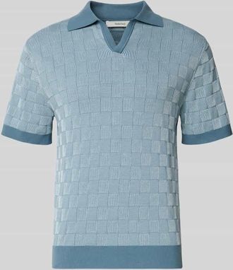 Selected Relaxed Fit Poloshirt aus reiner Baumwolle Modell MILAS in Rauchblau, Gr&ouml;&szlig;e XXL