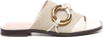 Coccinelle Carmy Canvas Flat Sandals