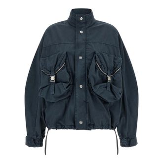 The Attico Bomberjack - Dames - Jassen - Blauw - Maat: 2XS Katoen