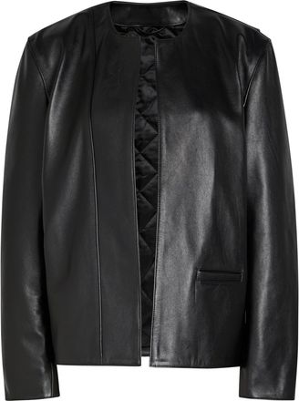 Toteme Quilted Leather Jacket - Black - 36 (UK8 / S)