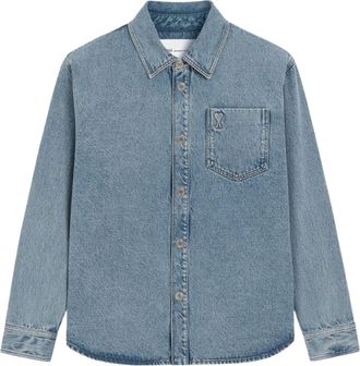 Ami Light Blue Ami De Coeur Button-Down Denim Shirt